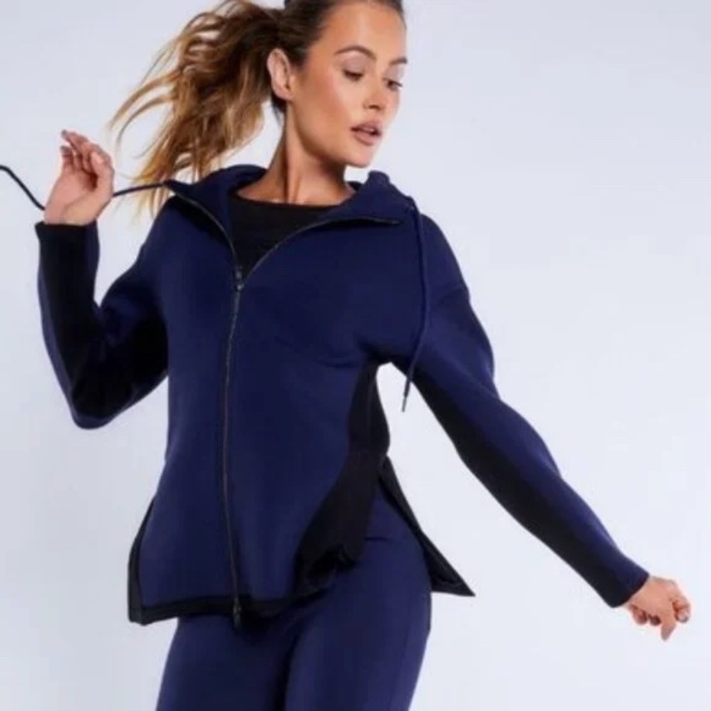 Anatomie Sweatshirt Womens Extra Large Navy Black Scuba Athleisure Travel Cozy